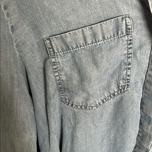 Cotton On Light Blue Chambray Shirt - Picture 3 of 4